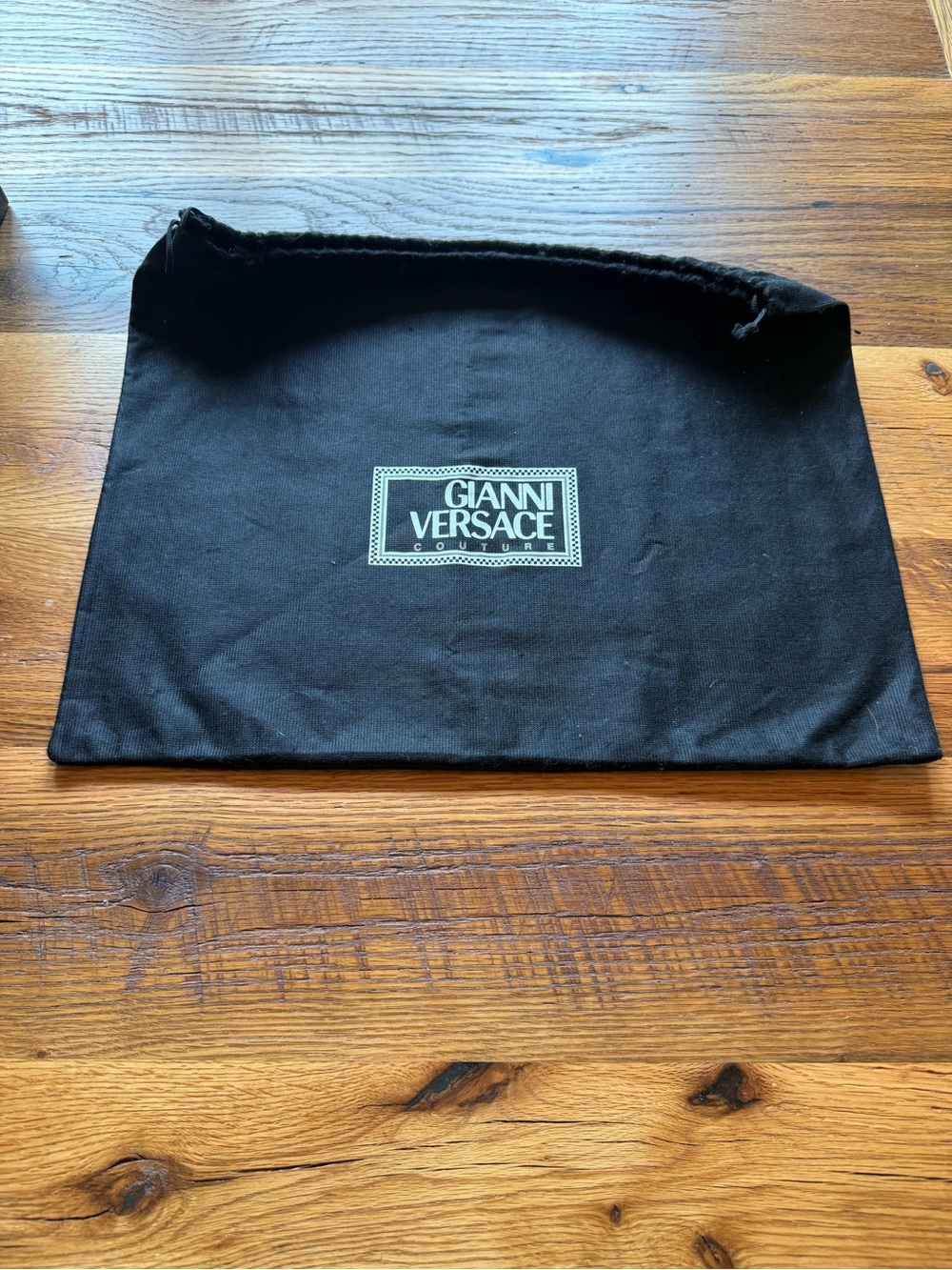 Versace Black Gianni Drawstring Dust Pouch - 14x17